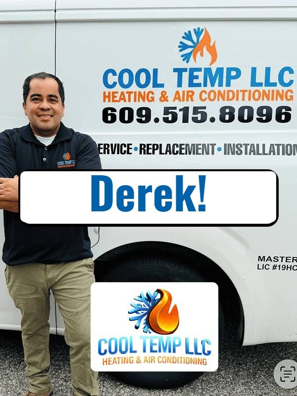 Cool Temp personalized review request showing the customer's name Derek